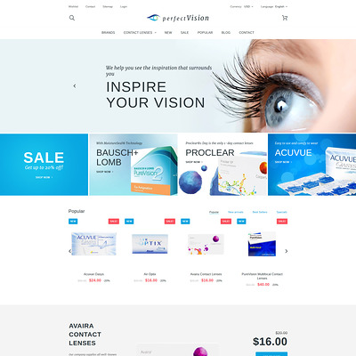 Perfect Vision PrestaShop Theme (PrestaShop theme for health and medical stores) Item Picture