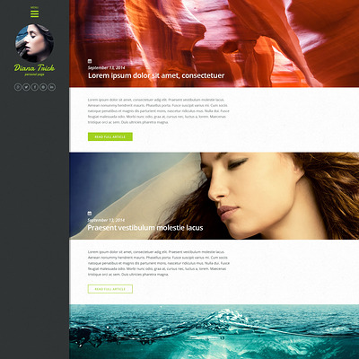 Personal Page WordPress Theme (WordPress theme for photogaphers) Item Picture