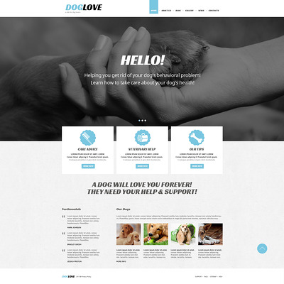 Pet Care Joomla Template (Joomla template for websites about pets and animals) Item Picture