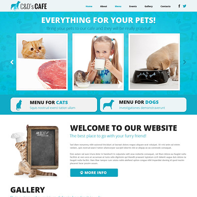 Pet Shop Responsive Joomla Template (Joomla template for websites about pets and animals) Item Picture