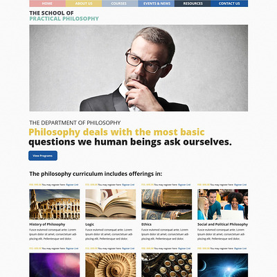 Philosophy Courses WordPress Theme (education WordPress theme) Item Picture