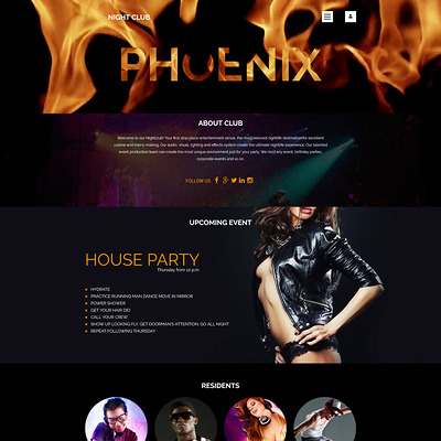 Phoenix Joomla Template (Joomla template for night clubs) Item Picture