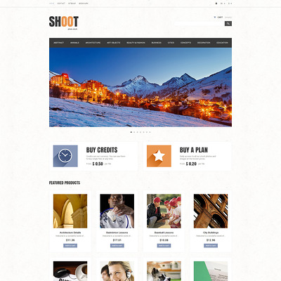 Photo and Video PrestaShop Theme (PrestaShop theme for stock videos and images) Item Picture