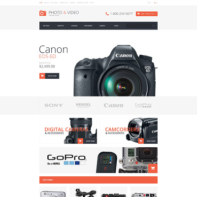 Photo and Video Store OpenCart Template (OpenCart theme for electronics) Item Picture