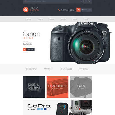 Photo and Video Stuff OpenCart Template (OpenCart theme for electronics) Item Picture