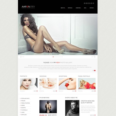 Photographer Folio WordPress Theme (WordPress theme for photogaphers) Item Picture