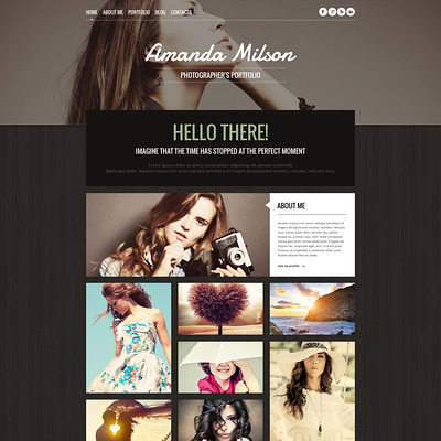 Photographer Portfolio Responsive WordPress Theme (WordPress theme for photogaphers) Item Picture
