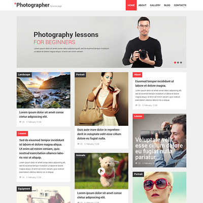 Photographer Portfolio Responsive WordPress Theme (WordPress theme for photogaphers) Item Picture