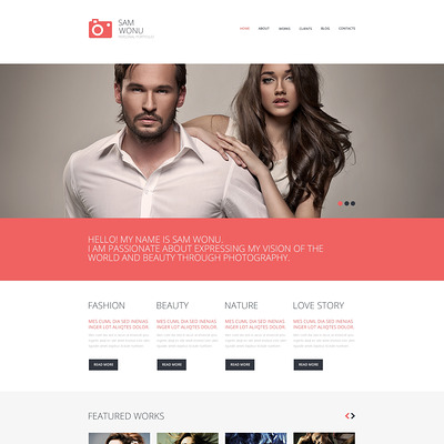 Photographer Portfolio Responsive WordPress Theme (WordPress theme for photogaphers) Item Picture