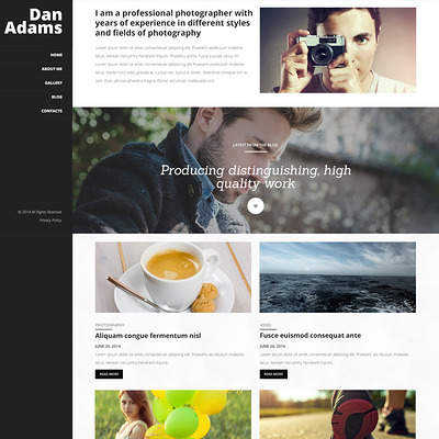 Photography Online Portfolio WordPress Theme (WordPress theme for photogaphers) Item Picture