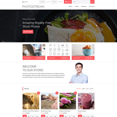 Photostream OpenCart Template (OpenCart theme for stock photo stores) Item Picture