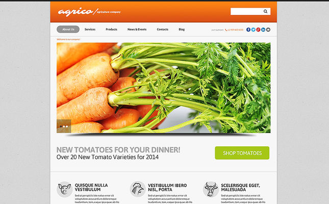 Planting Harvesting Board WordPress Theme (farming and agricultural WordPress theme) Screenshot