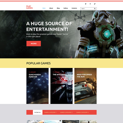 Play Games WordPress Theme (WordPress theme for game portal websites) Item Picture