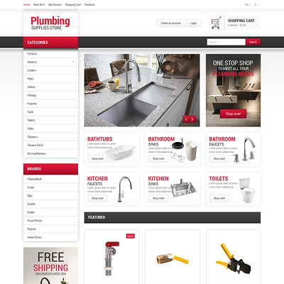 Plumbing Responsive OpenCart Template (OpenCart theme for home improvement and consttruction supply stores) Item Picture