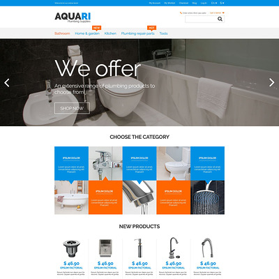 Plumbing Solutions Magento Theme (Magento theme for home improvement and construction supply stores) Item Picture