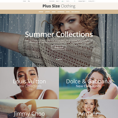 Plus Size Clothing PrestaShop Theme (PrestaShop theme for womens clothing) Item Picture