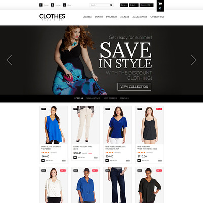 Plus Size Women's Clothing PrestaShop Theme (PrestaShop theme for womens clothing) Item Picture