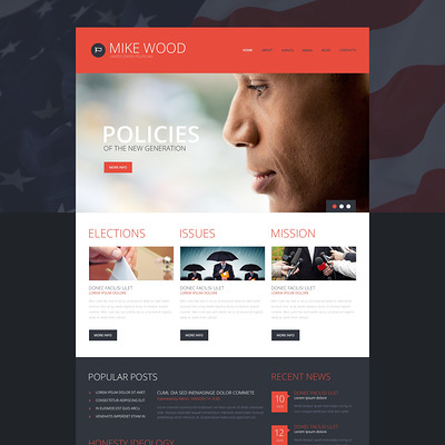 Politics Board WordPress Theme (WordPress theme for politics) Item Picture