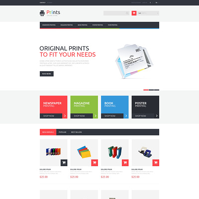 Print Store PrestaShop Theme (PrestaShop theme for online print stores) Item Picture