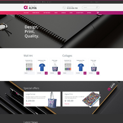 PrintAlpha (PrestaShop theme for online print stores) Item Picture