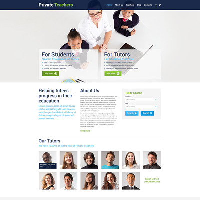 Private Teachers WordPress Theme (education WordPress theme) Item Picture