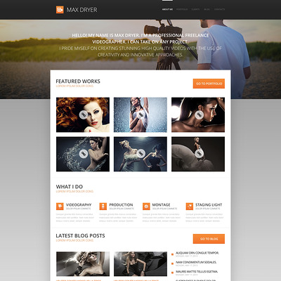 Pro Photographer Portfolio WordPress Theme (WordPress theme for photogaphers) Item Picture