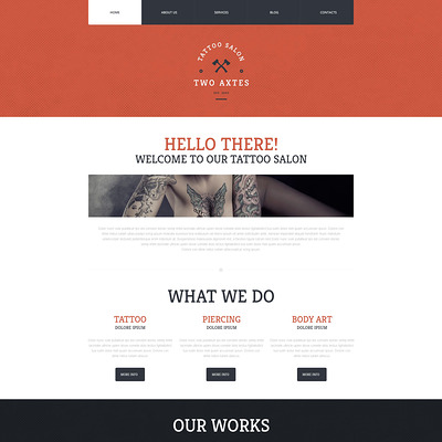 Quality Tattoo Artistry WordPress Theme (WordPress theme for tattoo studios) Item Picture