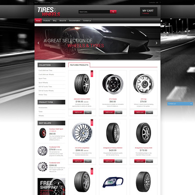 Quality Wheels and Tires Shopify Theme (Shopify theme for car, vehicle, and automotive stores) Item Picture