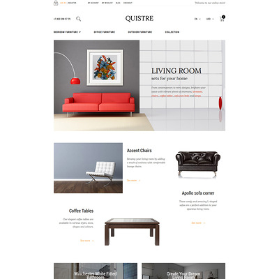 Quistre Magento Theme (Magento theme for furniture stores) Item Picture