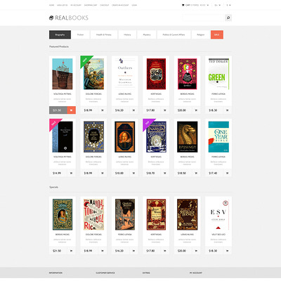 Real Books OpenCart Template (OpenCart theme for book stores) Item Picture