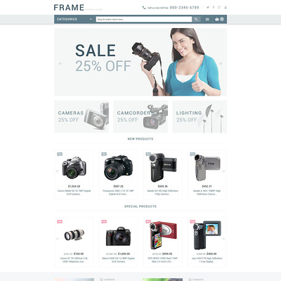 Recording Equipment Magento Theme (Magento theme for electronics stores) Item Picture