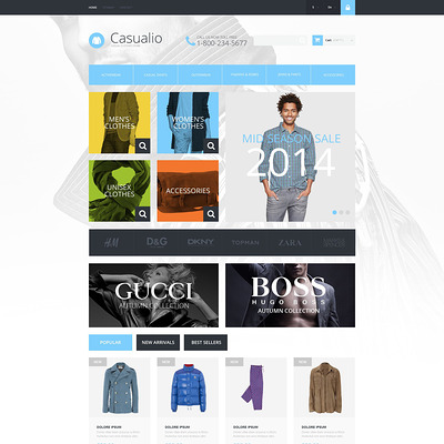 Refined Clothing PrestaShop Theme (PrestaShop theme for mens clothing) Item Picture