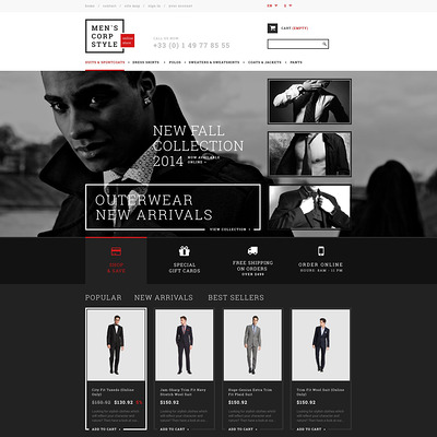 Relaxed Dress Code PrestaShop Theme (PrestaShop theme for mens clothing) Item Picture