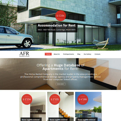 Renting Apartments Joomla Template (Joomla theme for real estate) Item Picture