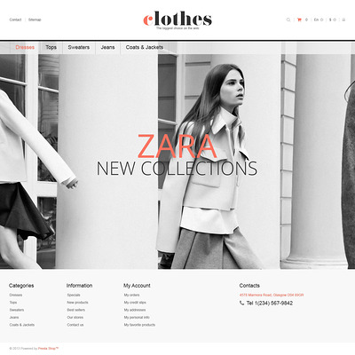 Responsive Clothes Store PrestaShop Theme (PrestaShop theme for womens clothing) Item Picture