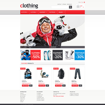 Responsive Clothing Store PrestaShop Theme (PrestaShop theme for sports stores) Item Picture
