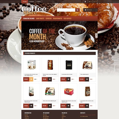 Responsive Coffee Store PrestaShop Theme (PrestaShop theme for tea and coffee) Item Picture