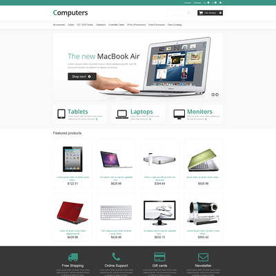 Responsive Computers Store PrestaShop Theme (PrestaShop theme for computer hardware stores) Item Picture