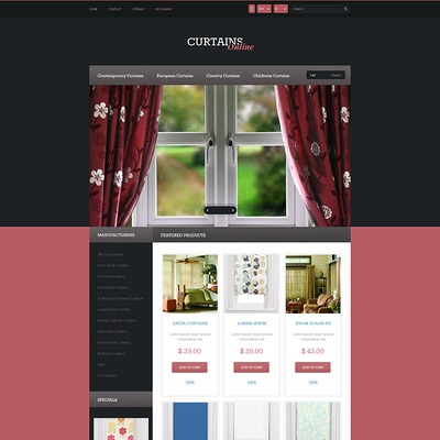 Responsive Curtains Store PrestaShop Theme (PrestaShop theme for home decor stores) Item Picture