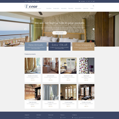 Responsive Decor Store PrestaShop Theme (PrestaShop theme for home decor stores) Item Picture