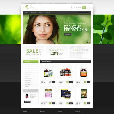Responsive Drugstore PrestaShop Theme (PrestaShop theme for health and medical stores) Item Picture