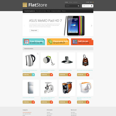 Responsive Electronics Store PrestaShop Theme (PrestaShop theme for electronics stores) Item Picture