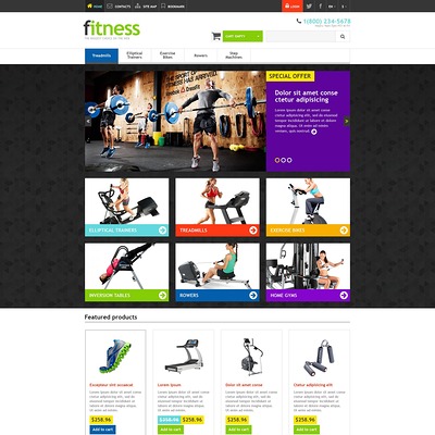 Responsive Fitness Store PrestaShop Theme (PrestaShop theme for sports stores) Item Picture