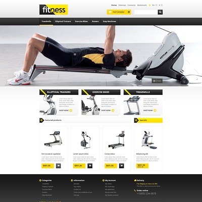 Responsive Fitness Store PrestaShop Theme (PrestaShop theme for sports stores) Item Picture