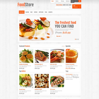 Responsive Food Store PrestaShop Theme (PrestaShop theme for food stores) Item Picture