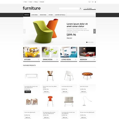 Responsive Furniture Store PrestaShop Theme (PrestaShop theme for furniture stores) Item Picture