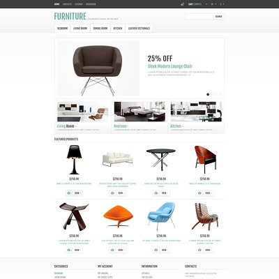 Responsive Furniture Store PrestaShop Theme (PrestaShop theme for furniture stores) Item Picture