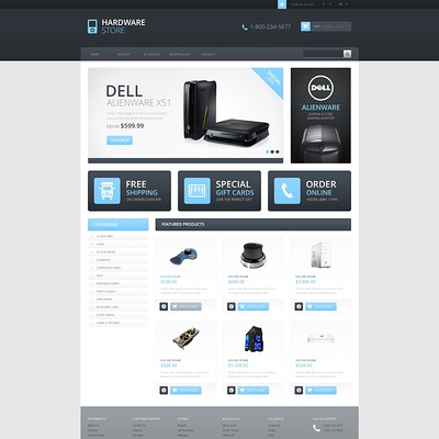 Responsive Hardware Store OpenCart Template (OpenCart theme for electronics) Item Picture