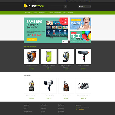 Responsive Online Store PrestaShop Theme (PrestaShop theme for electronics stores) Item Picture