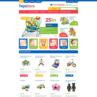 Responsive Toys Store PrestaShop Theme (PrestaShop theme for toy stores) Item Picture